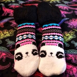 Cozy Panda Slipper Socks with Grippies